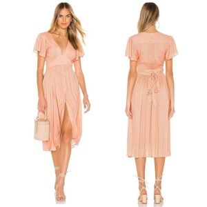 AUGUSTE THE LABEL Jasmine tie back midi dress